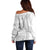 Tokelau White Sunday Off Shoulder Sweater Lotu Tamaiti Ngatu Tokelau Feletoa Manulua - Polynesian Pride
