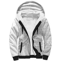 Tokelau White Sunday Sherpa Hoodie Lotu Tamaiti Ngatu Tokelau Feletoa Manulua LT9 Unisex White - Polynesian Pride