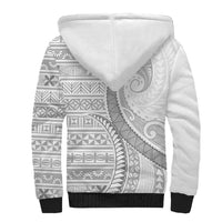 Tokelau White Sunday Sherpa Hoodie Lotu Tamaiti Ngatu Tokelau Feletoa Manulua LT9 - Polynesian Pride