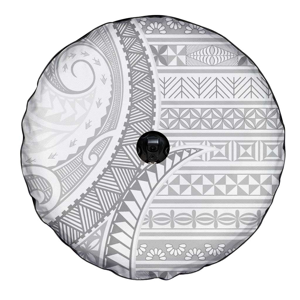 Tokelau White Sunday Spare Tire Cover Lotu Tamaiti Ngatu Tokelau Feletoa Manulua LT9 - Polynesian Pride