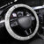 Tokelau White Sunday Steering Wheel Cover Lotu Tamaiti Ngatu Tokelau Feletoa Manulua - Polynesian Pride