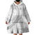 Tokelau White Sunday Wearable Blanket Hoodie Lotu Tamaiti Ngatu Tokelau Feletoa Manulua - Polynesian Pride
