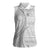 Tokelau White Sunday Women Sleeveless Polo Shirt Lotu Tamaiti Ngatu Tokelau Feletoa Manulua - Polynesian Pride