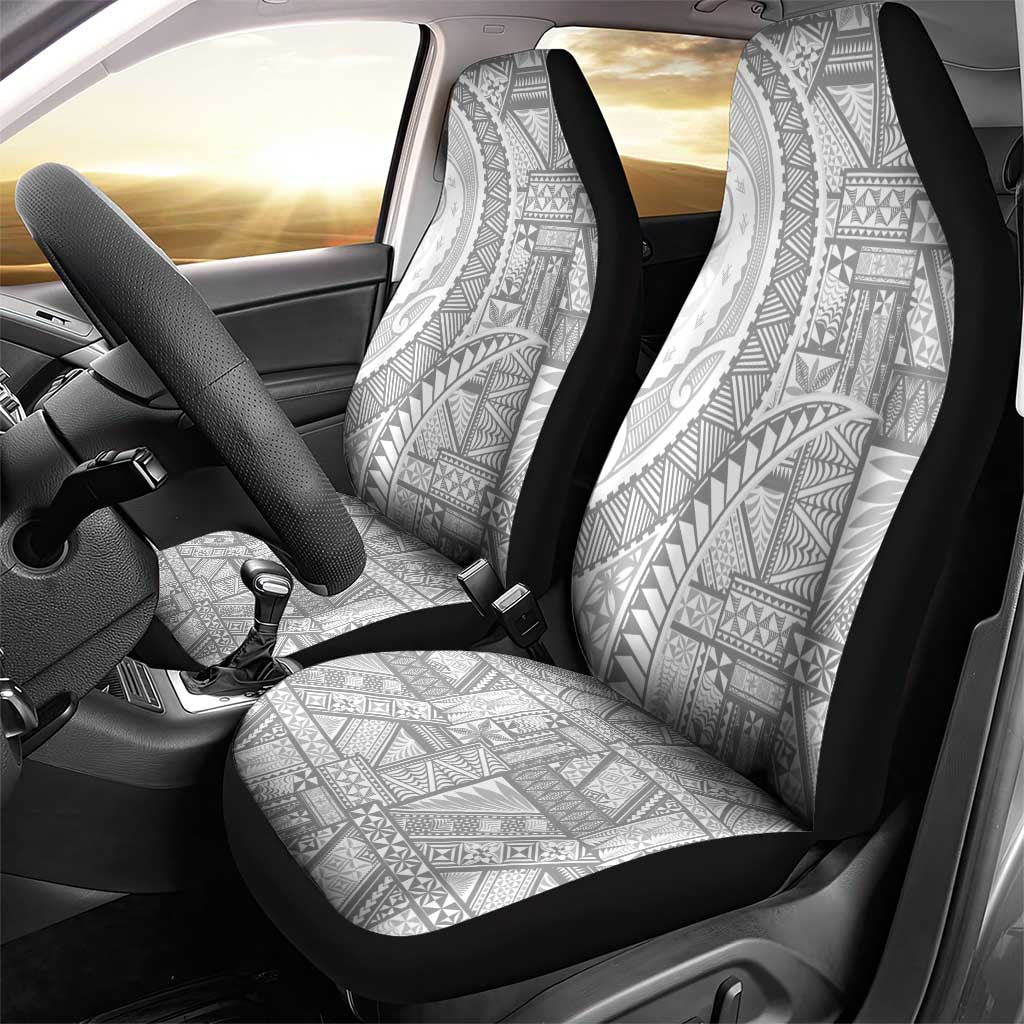 Tonga White Sunday Car Seat Cover Lotu Tamaiti Ngatu Tribal - Polynesian Pride