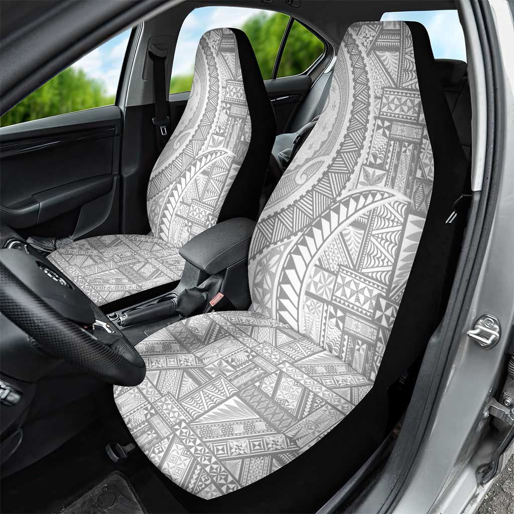 Tonga White Sunday Car Seat Cover Lotu Tamaiti Ngatu Tribal - Polynesian Pride