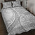 Tonga White Sunday Quilt Bed Set Lotu Tamaiti Ngatu Tribal - Polynesian Pride