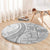 Tonga White Sunday Round Carpet Lotu Tamaiti Ngatu Tribal - Polynesian Pride
