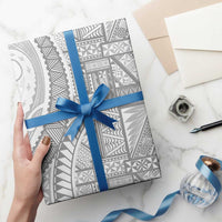 Tonga White Sunday Wrapping Paper Lotu Tamaiti Ngatu Tribal LT9 - Polynesian Pride