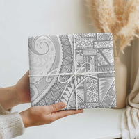 Tonga White Sunday Wrapping Paper Lotu Tamaiti Ngatu Tribal LT9 - Polynesian Pride