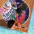 American Samoa Bald Eagle Personalized Beach Blanket Polynesian Teuila Flowers - Polynesian Pride