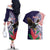 American Samoa Bald Eagle Personalized Couples Matching Off The Shoulder Long Sleeve Dress and Hawaiian Shirt Polynesian Teuila Flowers - Polynesian Pride
