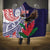 American Samoa Bald Eagle Personalized Hooded Blanket Polynesian Teuila Flowers - Polynesian Pride