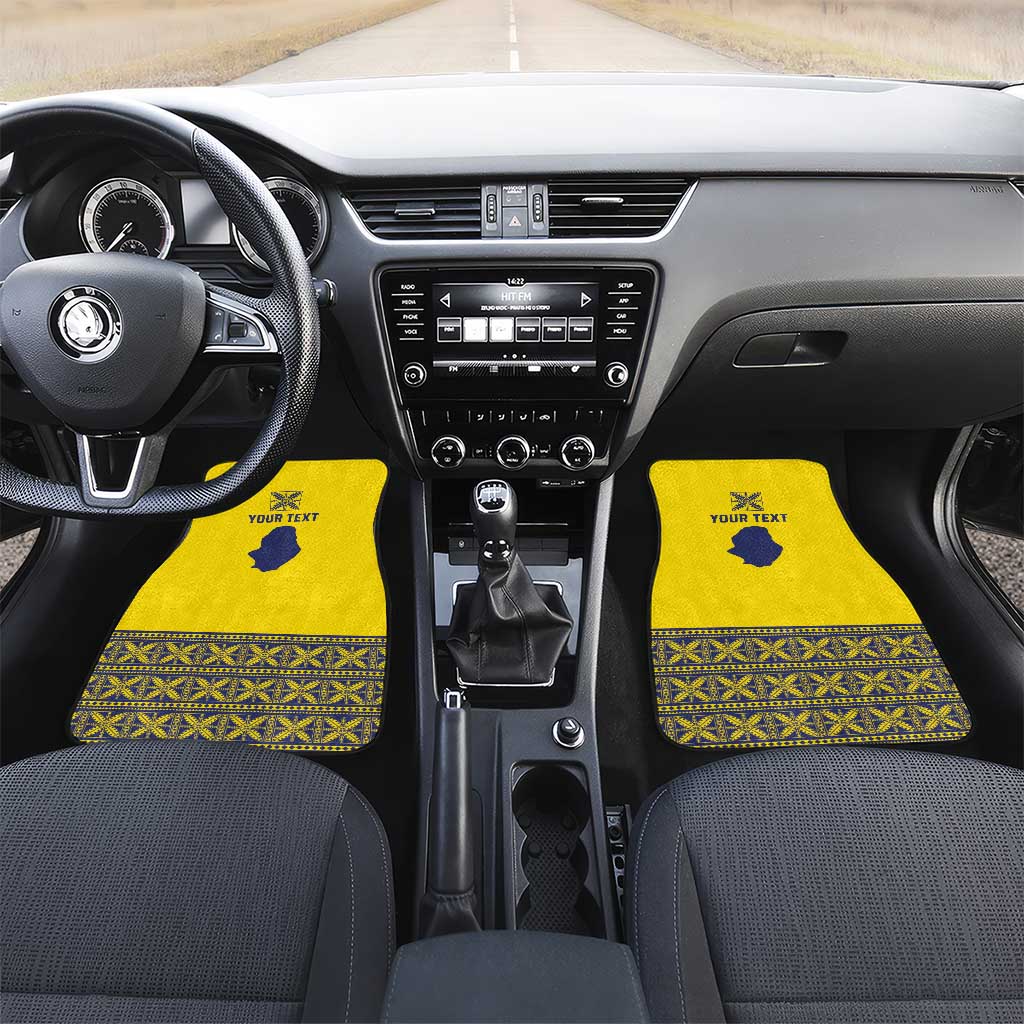 Niue Crab Personalised Car Mats Niuean Hiapo Pattern - Polynesian Pride