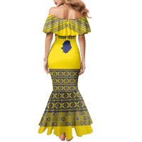 Niue Crab Personalised Family Matching Mermaid Dress and Hawaiian Shirt Niuean Hiapo Pattern - Polynesian Pride