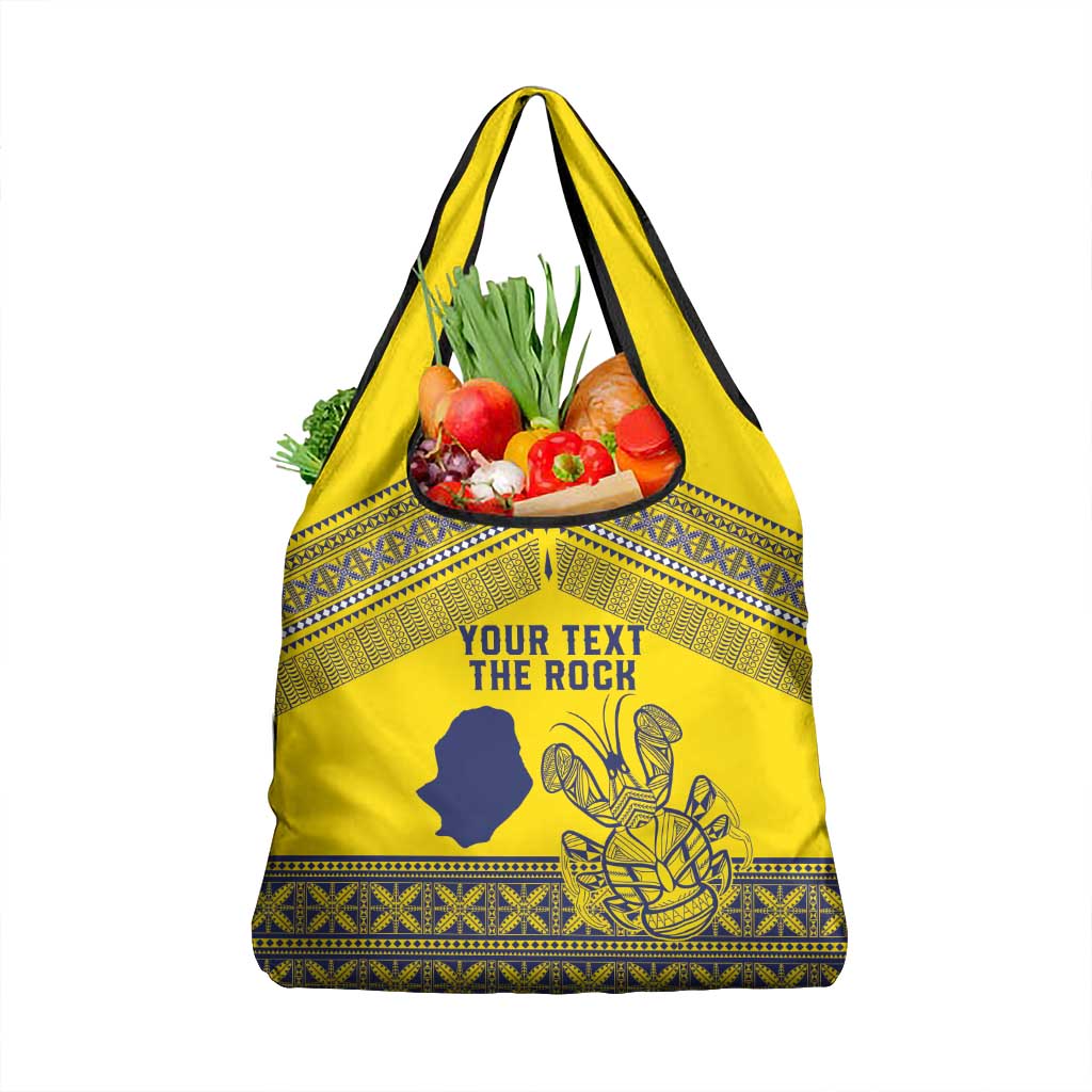 Niue Crab Personalised Grocery Bag Niuean Hiapo Pattern LT9 1-pack One Size Gold - Polynesian Pride