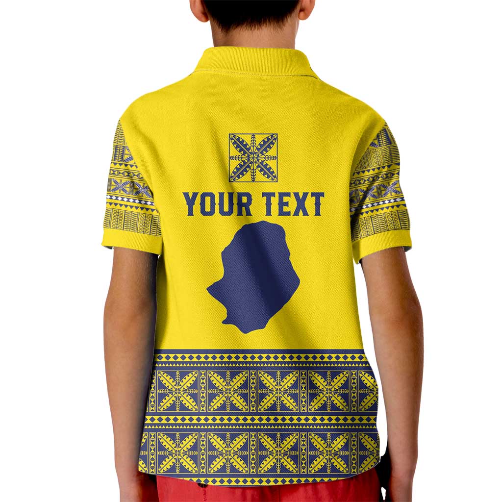 Niue Crab Personalised Kid Polo Shirt Niuean Hiapo Pattern - Polynesian Pride