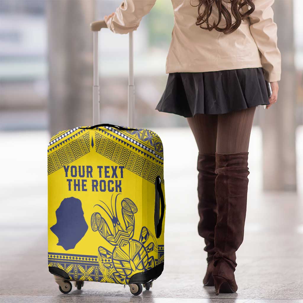 Niue Crab Personalised Luggage Cover Niuean Hiapo Pattern - Polynesian Pride