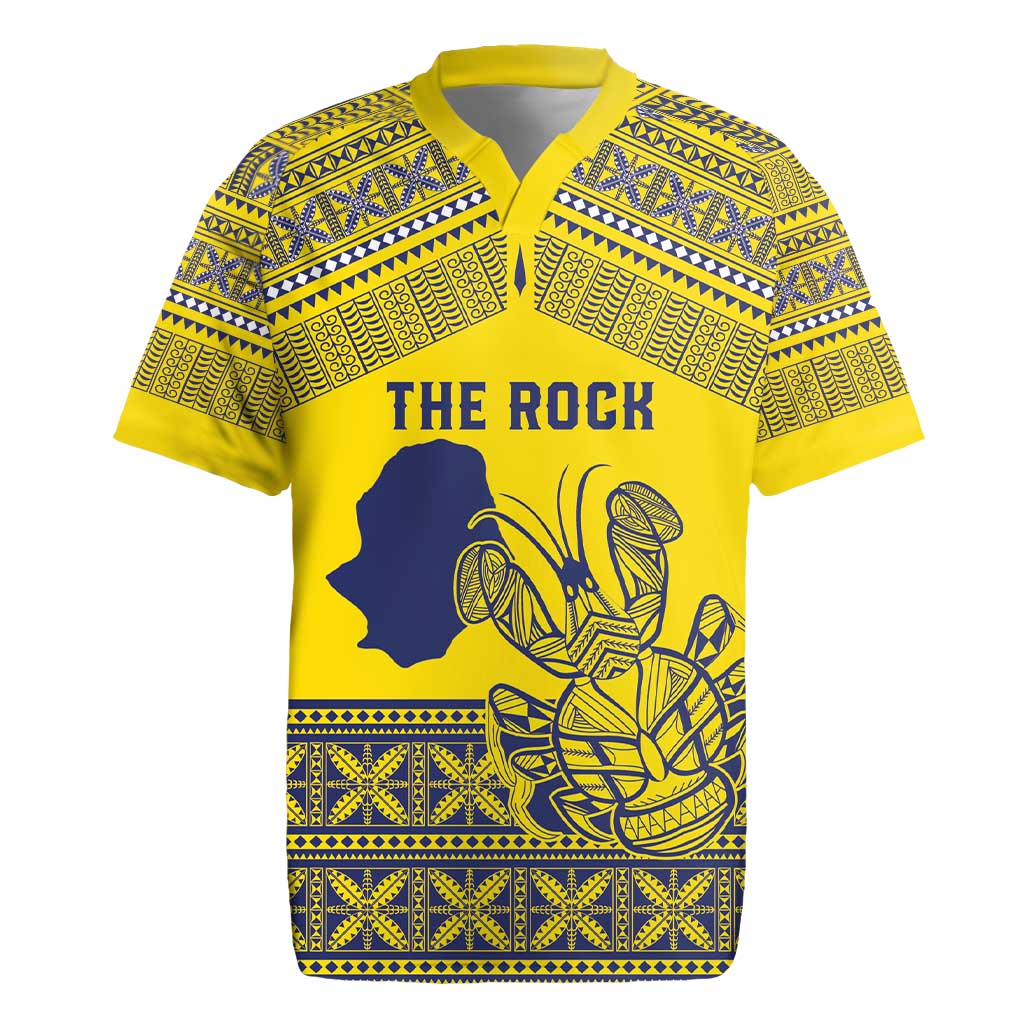 Niue Crab Personalised Rugby Jersey Niuean Hiapo Pattern LT9 Gold - Polynesian Pride