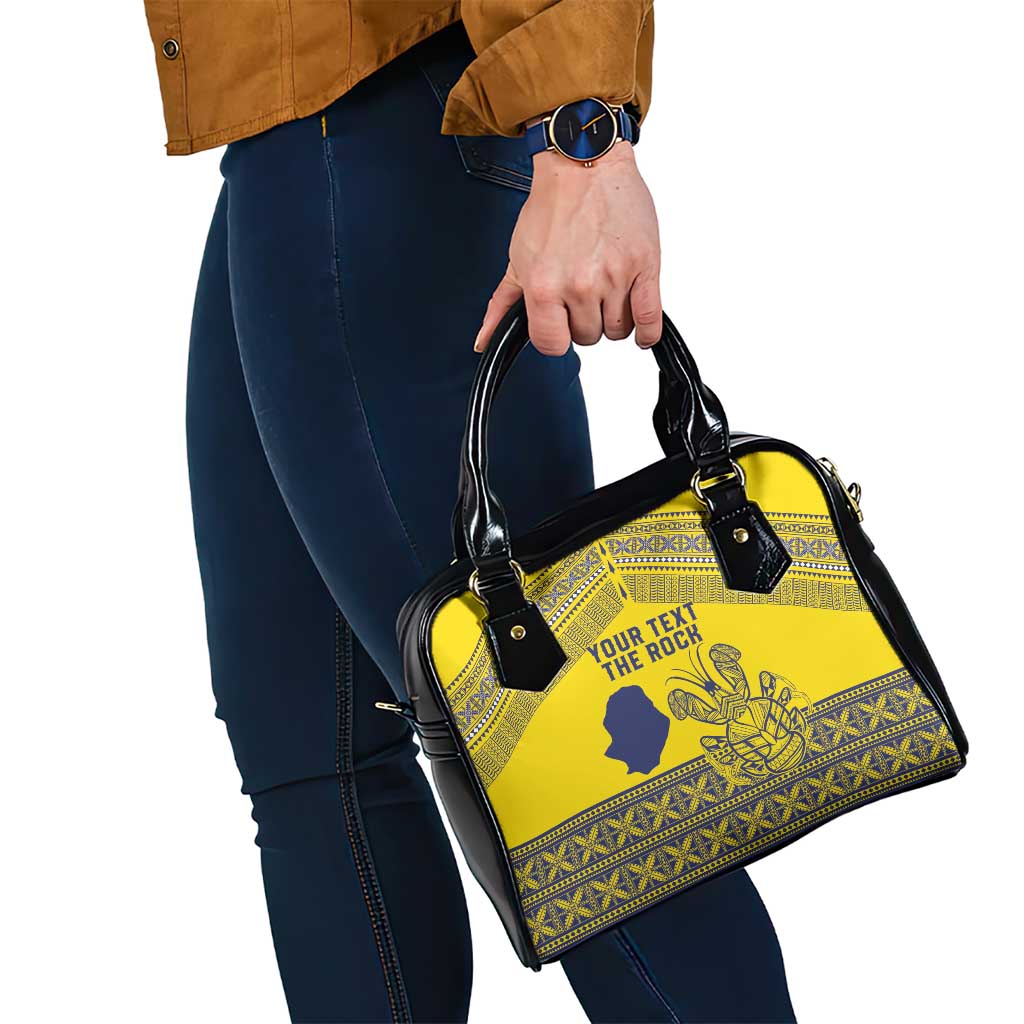 Niue Crab Personalised Shoulder Handbag Niuean Hiapo Pattern - Polynesian Pride