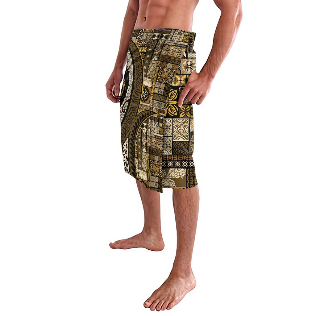 Vintage Samoa Siapo Mamanu Lavalava Gold Samoan Tapa Motif - Polynesian Pride