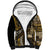 Vintage Samoa Siapo Mamanu Sherpa Hoodie Gold Samoan Tapa Motif - Polynesian Pride