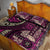 Vintage Samoa Siapo Mamanu Quilt Bed Set Pink Samoan Tapa Motif - Polynesian Pride