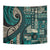 Vintage Samoa Siapo Mamanu Tapestry Teal Samoan Tapa Motif - Polynesian Pride