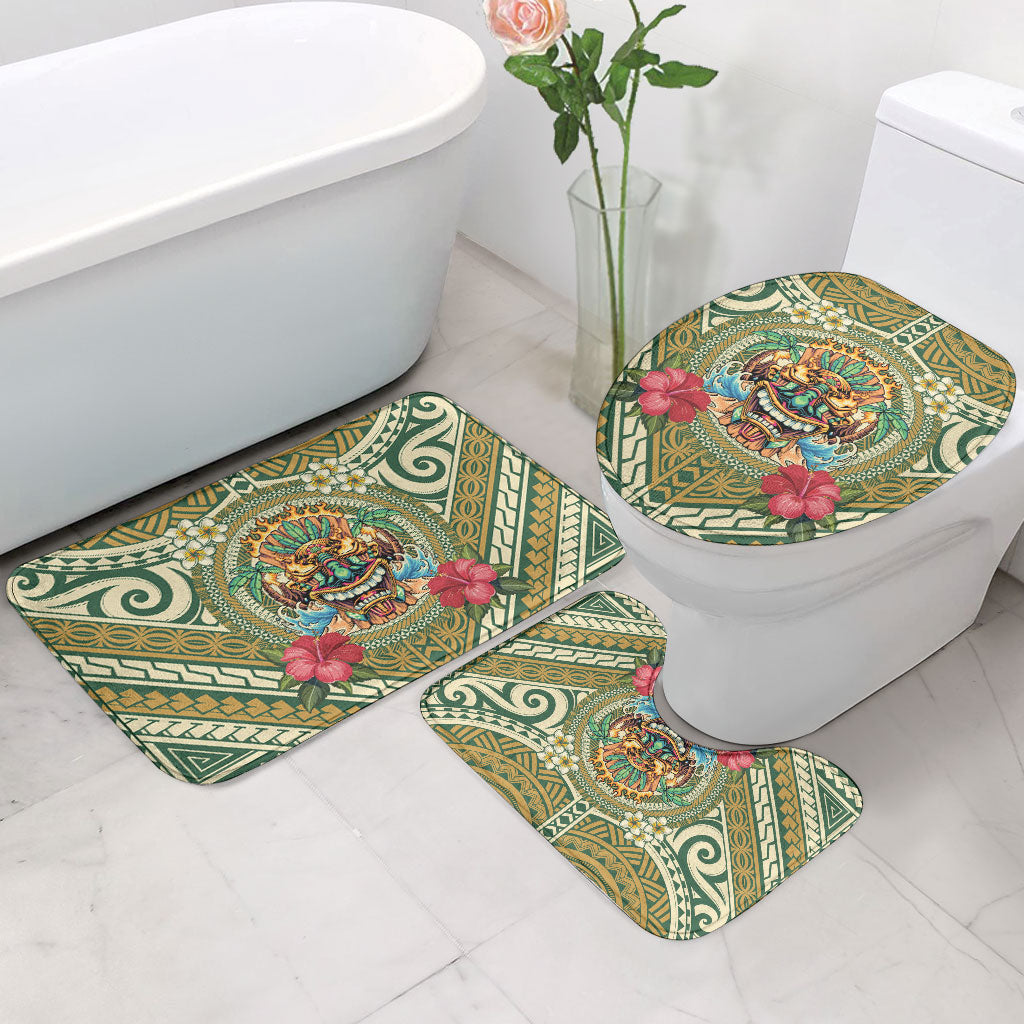 Hawaii Tiki Mask Bathroom Set Mele Kalikimaka i Iulai!