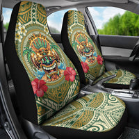Hawaii Tiki Mask Car Seat Cover Mele Kalikimaka i Iulai!