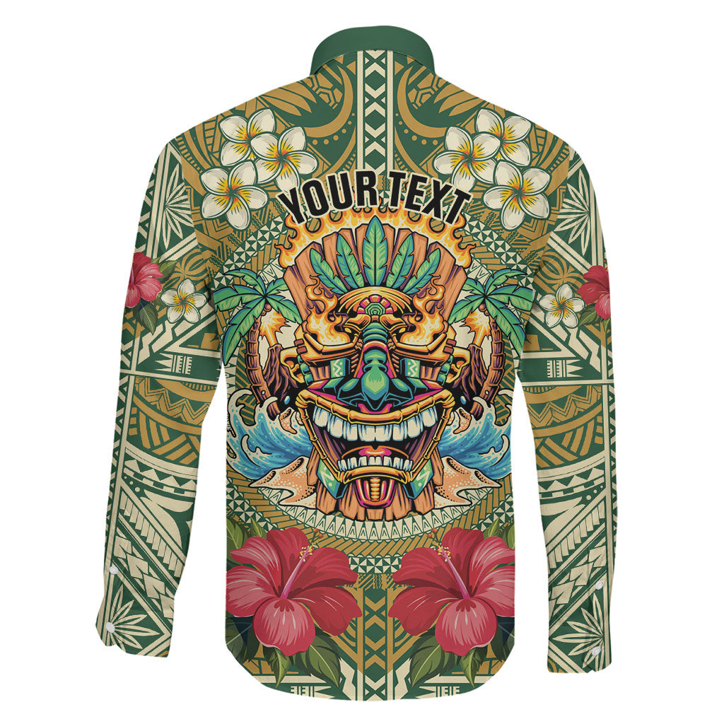 Hawaii Tiki Mask Personalized Family Matching Summer Maxi Dress and Hawaiian Shirt Mele Kalikimaka i Iulai! LT9 - Polynesian Pride