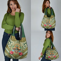 Hawaii Tiki Mask Grocery Bag Mele Kalikimaka i Iulai! LT9 - Polynesian Pride