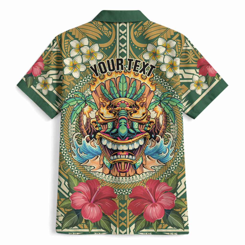 Hawaii Tiki Mask Personalized Hawaiian Shirt Mele Kalikimaka i Iulai! LT9 - Polynesian Pride