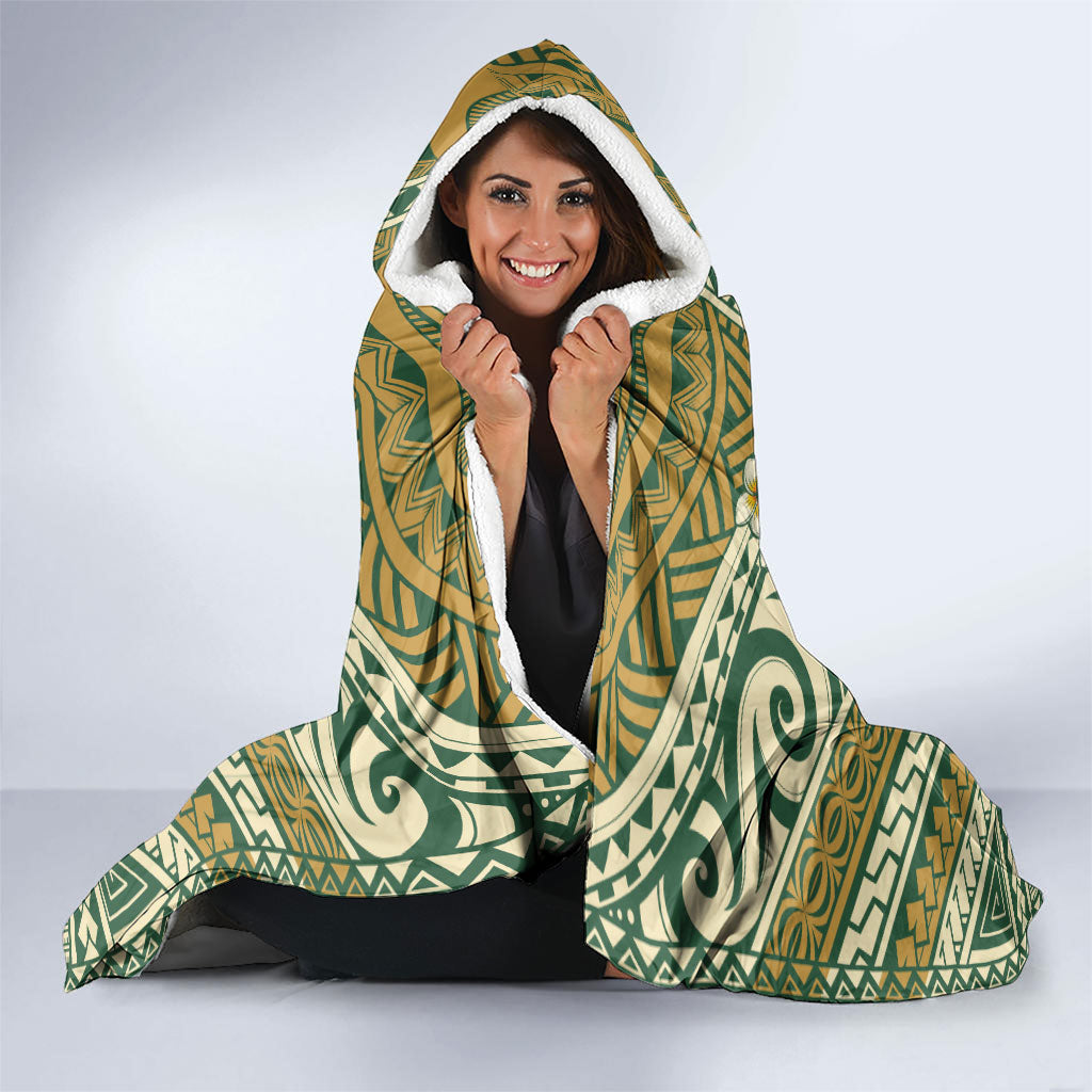 Hawaii Tiki Mask Hooded Blanket Mele Kalikimaka i Iulai! LT9 - Polynesian Pride