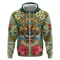 Hawaii Tiki Mask Personalized Hoodie Mele Kalikimaka i Iulai!