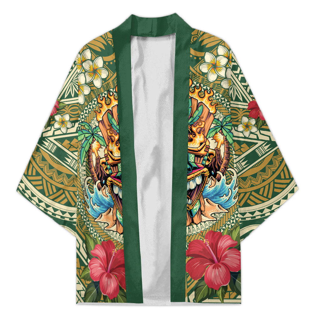 Hawaii Tiki Mask Personalized Kimono Mele Kalikimaka i Iulai!