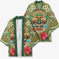 Hawaii Tiki Mask Personalized Kimono Mele Kalikimaka i Iulai!