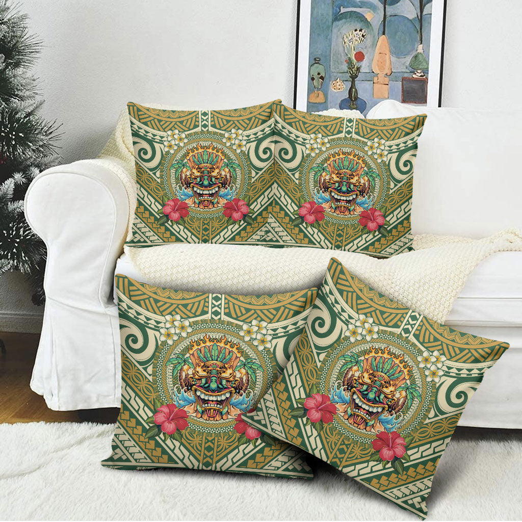Hawaii Tiki Mask Pillow Cover Mele Kalikimaka i Iulai!