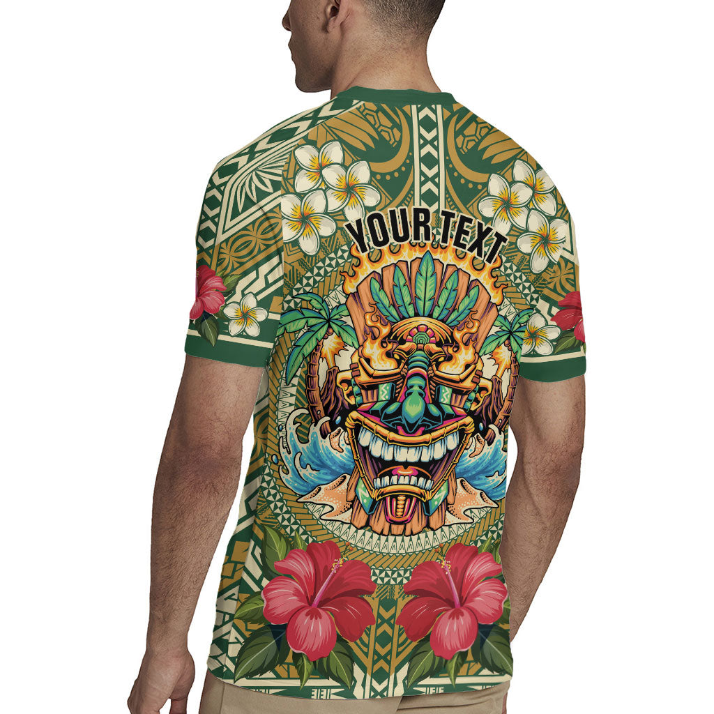 Hawaii Tiki Mask Personalized Rugby Jersey Mele Kalikimaka i Iulai! LT9 - Polynesian Pride