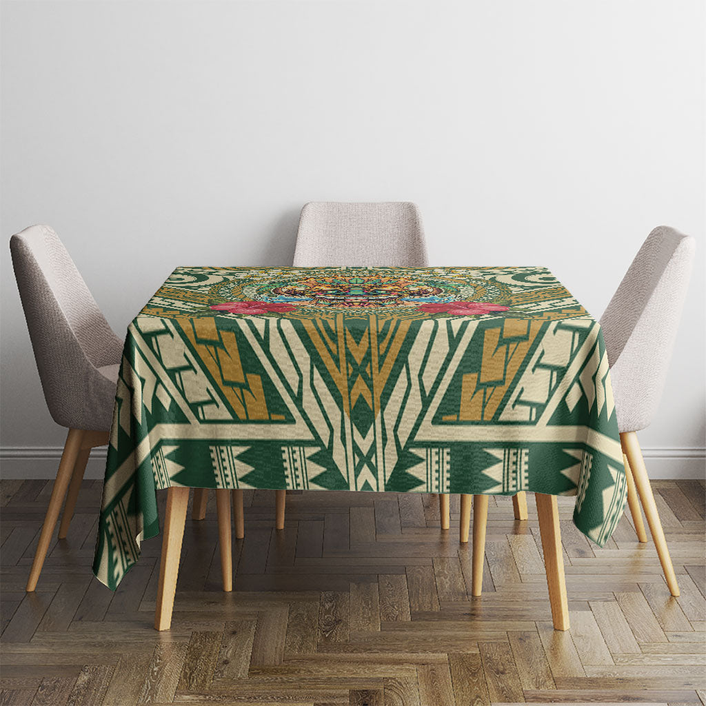 Hawaii Tiki Mask Tablecloth Mele Kalikimaka i Iulai!