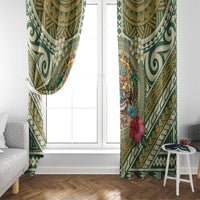 Hawaii Tiki Mask Window Curtain Mele Kalikimaka i Iulai!