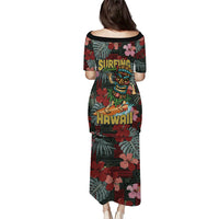 Hawaii Tiki Surfing Family Matching Puletasi and Hawaiian Shirt Mele Kalikimaka i Iulai! LT9 - Polynesian Pride