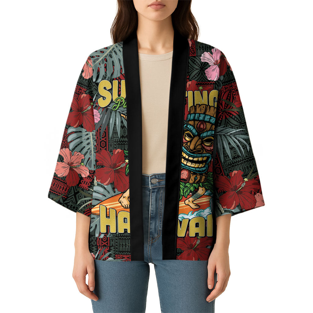 Hawaii Tiki Surfing Kimono Mele Kalikimaka i Iulai!
