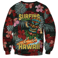 Hawaii Tiki Surfing Sweatshirt Mele Kalikimaka i Iulai!