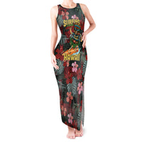 Hawaii Tiki Surfing Tank Maxi Dress Mele Kalikimaka i Iulai!