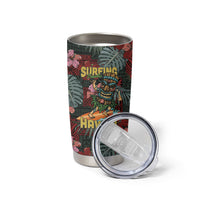 Hawaii Tiki Surfing Tumbler Cup Mele Kalikimaka i Iulai!