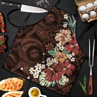 Kanoa Hawai'i Hibiscus Apron Polynesian Tribal Tattoo Pattern Floral Elements