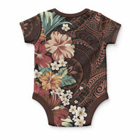 Kanoa Hawai'i Hibiscus Baby Onesie Polynesian Tribal Tattoo Pattern Floral Elements LT9 - Polynesian Pride