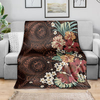 Kanoa Hawai'i Hibiscus Blanket Polynesian Tribal Tattoo Pattern Floral Elements