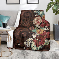 Kanoa Hawai'i Hibiscus Blanket Polynesian Tribal Tattoo Pattern Floral Elements