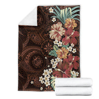 Kanoa Hawai'i Hibiscus Blanket Polynesian Tribal Tattoo Pattern Floral Elements